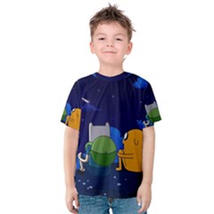 Adventure Time Jake And Finn Night Kids  Cotton T-shirt
