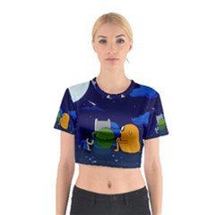 Adventure Time Jake And Finn Night Cotton Crop Top