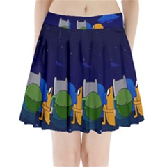 Adventure Time Jake And Finn Night Pleated Mini Skirt