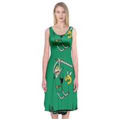 Adventure Time The Legend Of Zelda Midi Sleeveless Dress