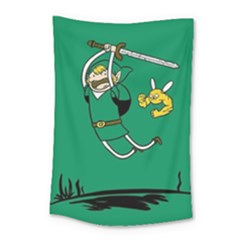 Adventure Time The Legend Of Zelda Small Tapestry by Sarkoni