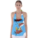 Cartoon Adventure Time Jake And Finn Tie Back Tankini Top View1