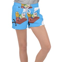 Cartoon Adventure Time Jake And Finn Women s Velour Lounge Shorts