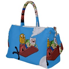 Cartoon Adventure Time Jake And Finn Duffel Travel Bag by Sarkoni