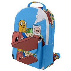 Cartoon Adventure Time Jake And Finn Flap Pocket Backpack (small) by Sarkoni