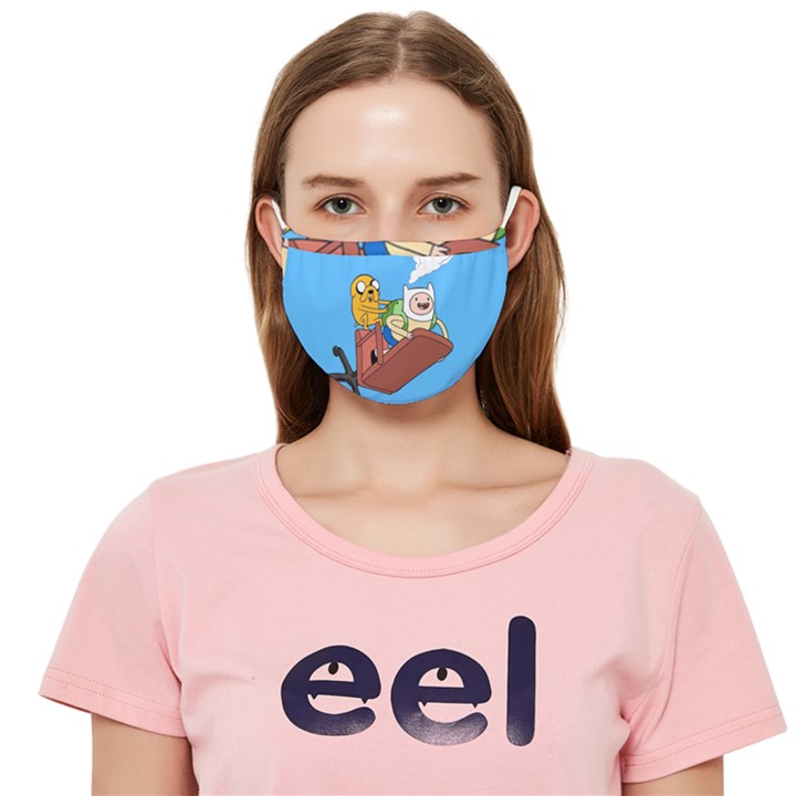 Cartoon Adventure Time Jake And Finn Cloth Face Mask (Adult)