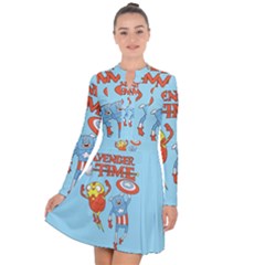 Adventure Time Avengers Age Of Ultron Long Sleeve Panel Dress