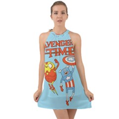 Adventure Time Avengers Age Of Ultron Halter Tie Back Chiffon Dress