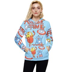 Adventure Time Avengers Age Of Ultron Women s Lightweight Drawstring Hoodie by Sarkoni