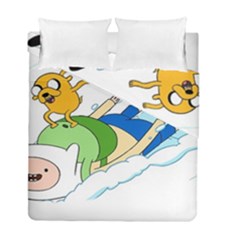 Adventure Time Finn And Jake Snow Duvet Cover Double Side (full/ Double Size)