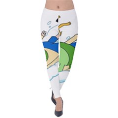 Adventure Time Finn And Jake Snow Velvet Leggings