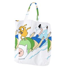 Adventure Time Finn And Jake Snow Giant Grocery Tote by Sarkoni