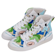 Adventure Time Finn And Jake Snow Men s Hi-top Skate Sneakers by Sarkoni