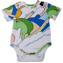 Adventure Time Finn And Jake Snow Baby Short Sleeve Bodysuit by Sarkoni