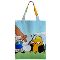 Adventure Time Finn And Jake Cartoon Network Parody Zipper Classic Tote Bag