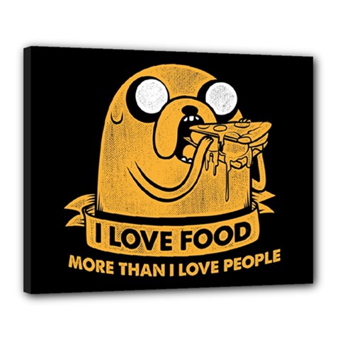 Adventure Time Jake  I Love Food Canvas 20  x 16  (Stretched)