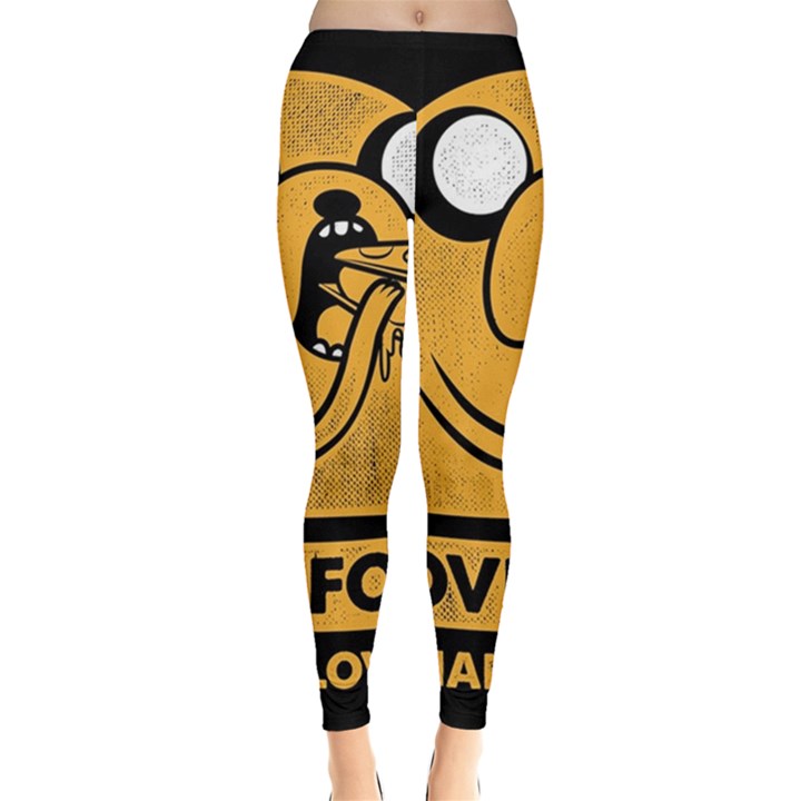 Adventure Time Jake  I Love Food Everyday Leggings 