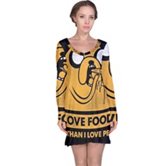 Adventure Time Jake  I Love Food Long Sleeve Nightdress