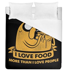 Adventure Time Jake  I Love Food Duvet Cover (Queen Size)