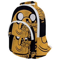 Adventure Time Jake  I Love Food Rounded Multi Pocket Backpack
