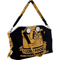 Adventure Time Jake  I Love Food Canvas Crossbody Bag