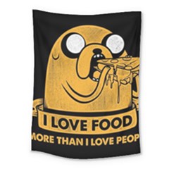 Adventure Time Jake  I Love Food Medium Tapestry