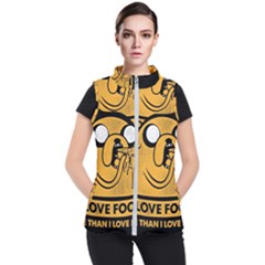 Adventure Time Jake  I Love Food Women s Puffer Vest