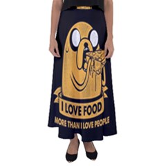 Adventure Time Jake  I Love Food Flared Maxi Skirt