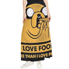 Adventure Time Jake  I Love Food Maxi Chiffon Skirt