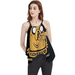 Adventure Time Jake  I Love Food Flowy Camisole Tank Top