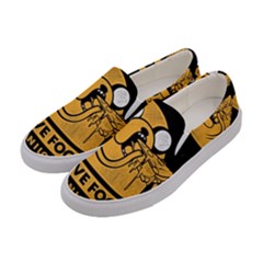Adventure Time Jake  I Love Food Women s Canvas Slip Ons by Sarkoni