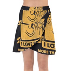 Adventure Time Jake  I Love Food Wrap Front Skirt