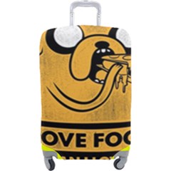 Adventure Time Jake  I Love Food Luggage Cover (large) by Sarkoni