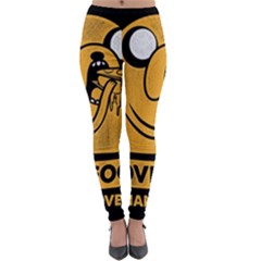 Adventure Time Jake  I Love Food Lightweight Velour Leggings