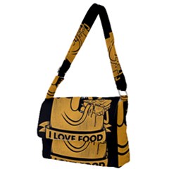 Adventure Time Jake  I Love Food Full Print Messenger Bag (S)