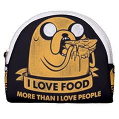 Adventure Time Jake  I Love Food Horseshoe Style Canvas Pouch