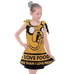 Adventure Time Jake  I Love Food Kids  Tie Up Tunic Dress