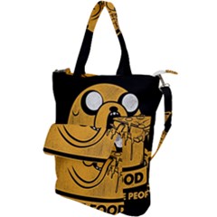 Adventure Time Jake  I Love Food Shoulder Tote Bag