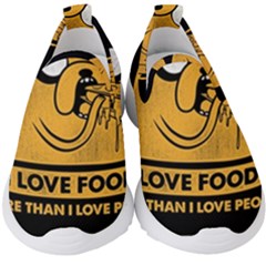 Adventure Time Jake  I Love Food Kids  Slip On Sneakers by Sarkoni