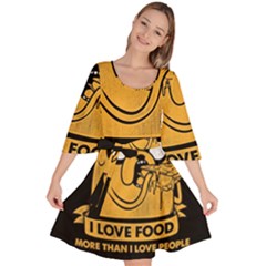 Adventure Time Jake  I Love Food Velour Kimono Dress