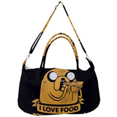 Adventure Time Jake  I Love Food Removable Strap Handbag by Sarkoni