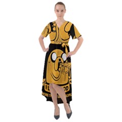 Adventure Time Jake  I Love Food Front Wrap High Low Dress