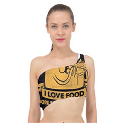 Adventure Time Jake  I Love Food Spliced Up Bikini Top 