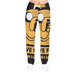 Adventure Time Jake  I Love Food Women Velvet Drawstring Pants