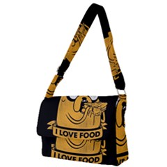 Adventure Time Jake  I Love Food Full Print Messenger Bag (L)
