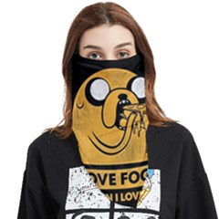Adventure Time Jake  I Love Food Face Covering Bandana (Triangle)