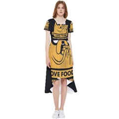 Adventure Time Jake  I Love Food High Low Boho Dress