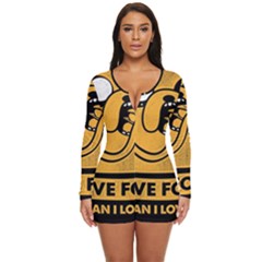 Adventure Time Jake  I Love Food Long Sleeve Boyleg Swimsuit