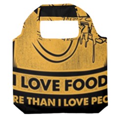 Adventure Time Jake  I Love Food Premium Foldable Grocery Recycle Bag