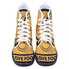 Adventure Time Jake  I Love Food Men s High-Top Canvas Sneakers
